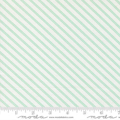 Bloomsberry White Aqua Stripe Yardage by Camille Roskelley for Moda Fabrics