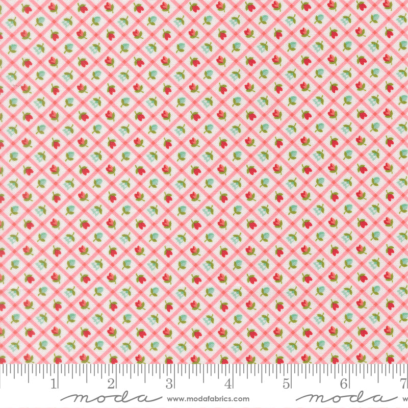 Bloomsberry Blush Check Yardage by Camille Roskelley for Moda Fabrics
