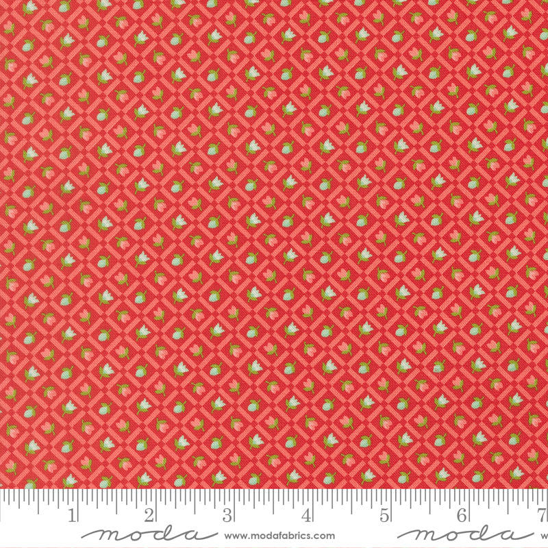 Bloomsberry Red Check Yardage by Camille Roskelley for Moda Fabrics