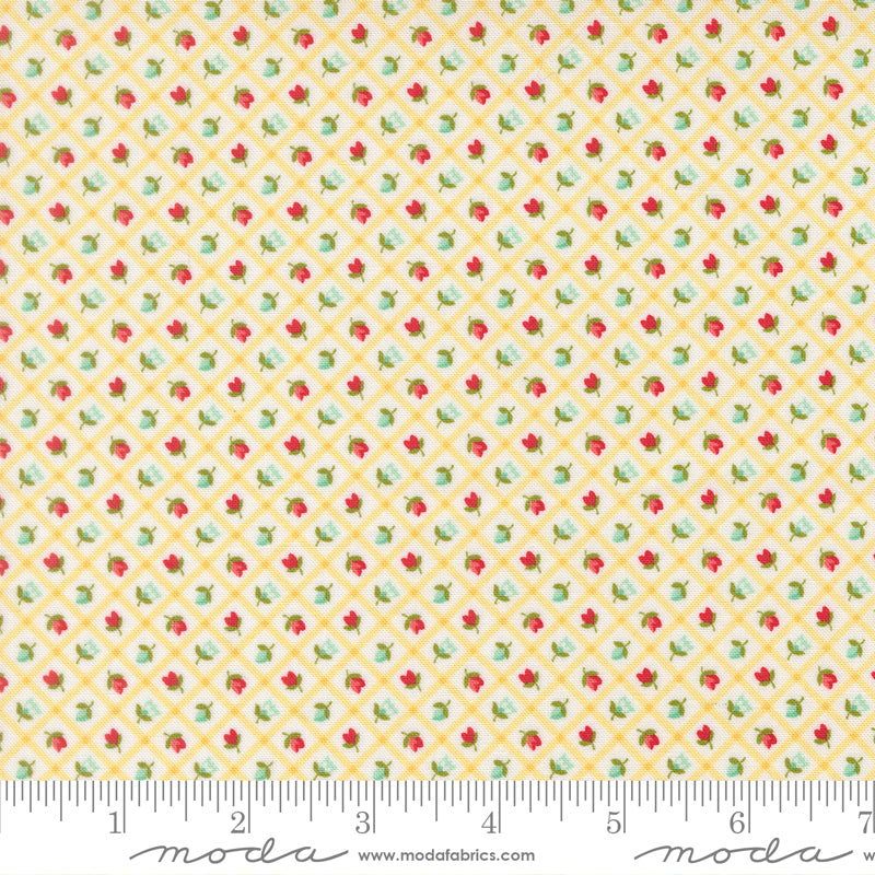 Bloomsberry Buttermilk Check Yardage by Camille Roskelley for Moda Fabrics
