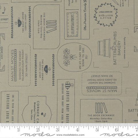 Main Street Taupe The Shops Yardage by Sweetwater for Moda Fabrics