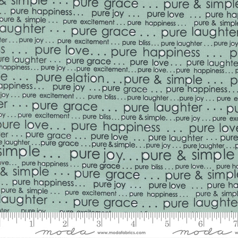Vintage Aqua Pure and Simple Yardage by Sweetwater for Moda Fabrics