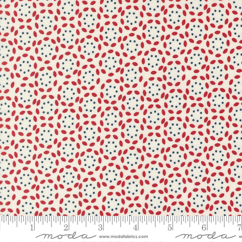 Vintage Cream Red Petals Yardage by Sweetwater for Moda Fabrics