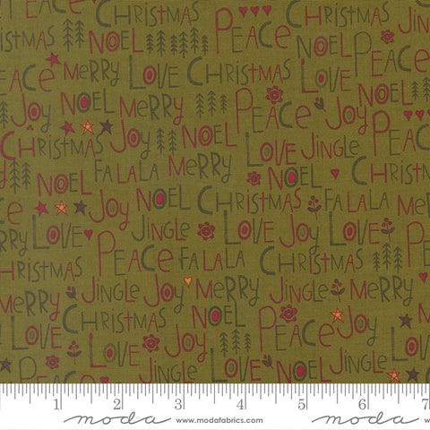 Chilly Pine Peace Love Joy Yardage by Sweetwater for Moda Fabrics
