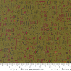 Chilly Pine Peace Love Joy Yardage by Sweetwater for Moda Fabrics
