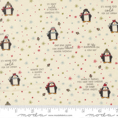 Chilly Vanilla Mr Penguin Yardage by Sweetwater for Moda Fabrics