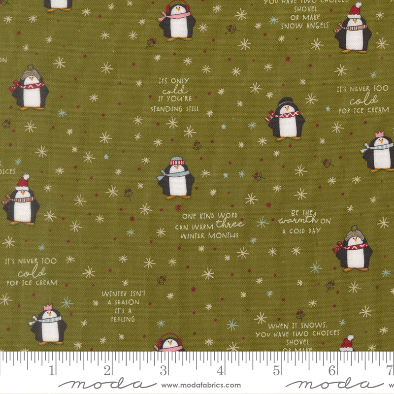 Chilly Pine Mr Penguin Yardage by Sweetwater for Moda Fabrics
