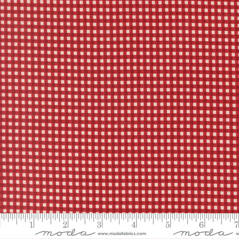 Chilly Red Gingham Yardage by Sweetwater for Moda Fabrics