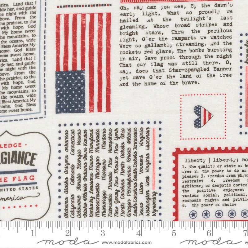 Independence Day Vanilla All Things American Yardage by Sweetwater for Moda Fabrics