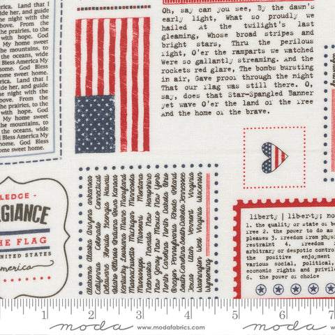 Independence Day Vanilla All Things American Yardage by Sweetwater for Moda Fabrics