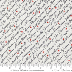Independence Day Vanilla The States Yardage by Sweetwater for Moda Fabrics