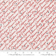 Independence Day Vanilla Red The States Yardage by Sweetwater for Moda Fabrics