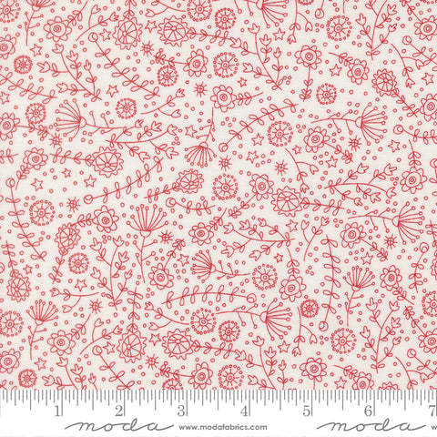 Independence Day Vanilla Red The Meadow Yardage by Sweetwater for Moda Fabrics