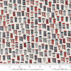 Independence Day Vanilla American Houses Yardage by Sweetwater for Moda Fabrics