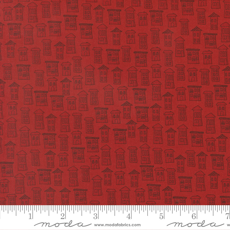 Independence Day Red American Houses Yardage by Sweetwater for Moda Fabrics