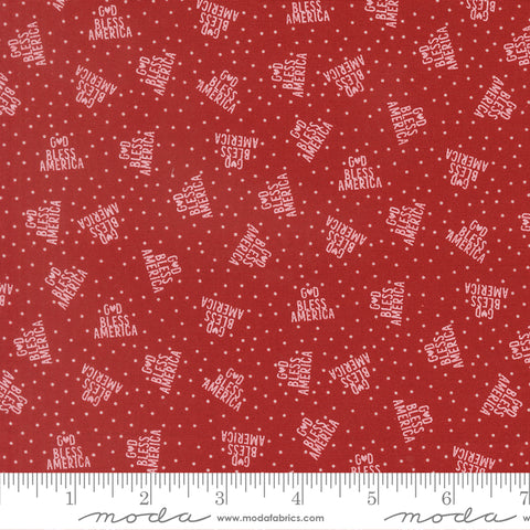 Independence Day Red God Bless America Yardage by Sweetwater for Moda Fabrics