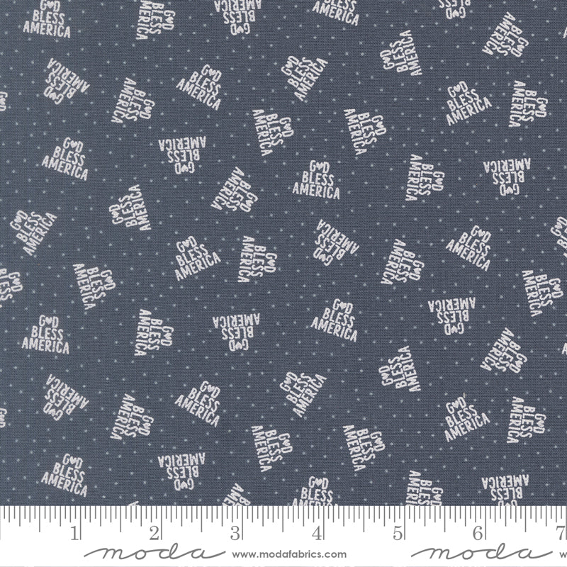 Independence Day Indigo God Bless America Yardage by Sweetwater for Moda Fabrics