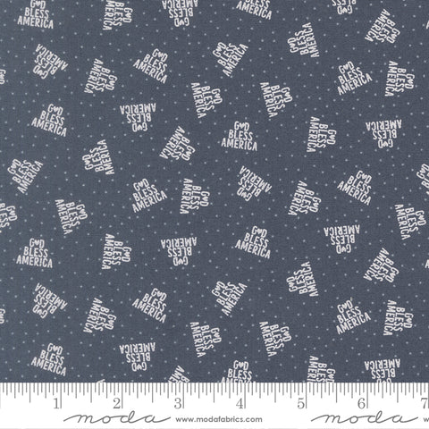 Independence Day Indigo God Bless America Yardage by Sweetwater for Moda Fabrics