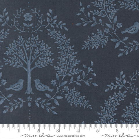 Family Tree Night Sky Family Tree Damask Yardage by Deb Strain for Moda Fabrics