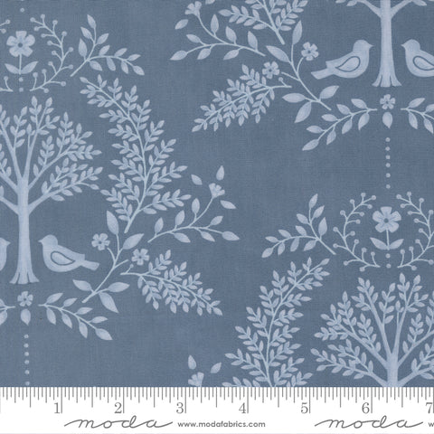 Family Tree Dusk Family Tree Damask Yardage by Deb Strain for Moda Fabrics