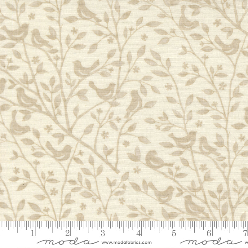 Family Tree Warm White Birds & Branches Yardage by Deb Strain for Moda Fabrics