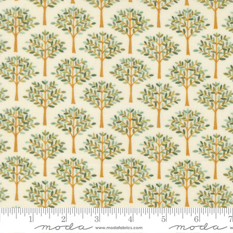 Family Tree Warm White Trees In A Row Yardage by Deb Strain for Moda Fabrics