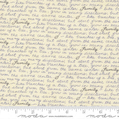 Family Tree Warm White Family Quotes Yardage by Deb Strain for Moda Fabrics