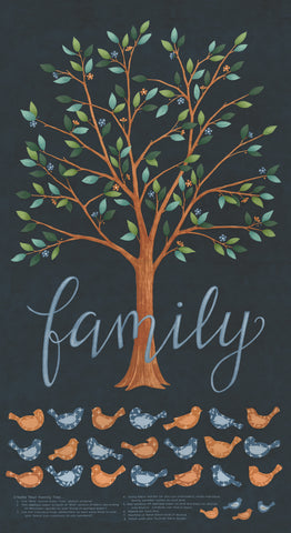 Family Tree Night Sky Panel by Deb Strain for Moda Fabrics