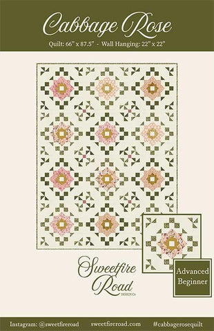 Cabbage Rose Quilt Pattern by Sweetfire Road