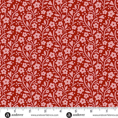 Cozy House Garnet Marie's Garden Yardage by Judy Jarvi for Andover Fabrics