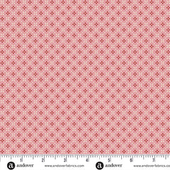 Cozy House Blush Grandma's Stitches Yardage by Judy Jarvi for Andover Fabrics