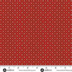 Cozy House Garnet Grandma's Stitches Yardage by Judy Jarvi for Andover Fabrics