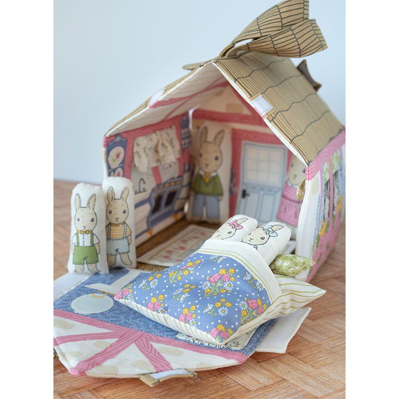 My Secret Garden Garden Bunny Cottage Panel by Stacy Iest Hsu for Moda Fabrics