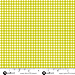 Ghostly Garden Green Bitty Gingham Yardage by KP Creates for Andover Fabrics