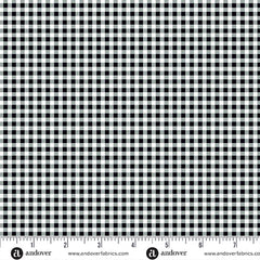 Ghostly Garden Black Bitty Gingham Yardage by KP Creates for Andover Fabrics