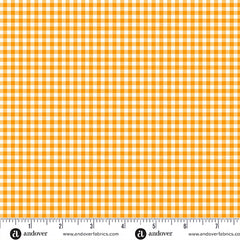 Ghostly Garden Orange Bitty Gingham Yardage by KP Creates for Andover Fabrics
