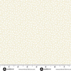 A Woodsy Cottage Magnolia Little Leaves Yardage by Judy Jarvi for Andover Fabrics