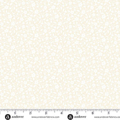 Heartland Cream Hearts and Flowers Yardage by Judy Jarvi for Andover Fabrics