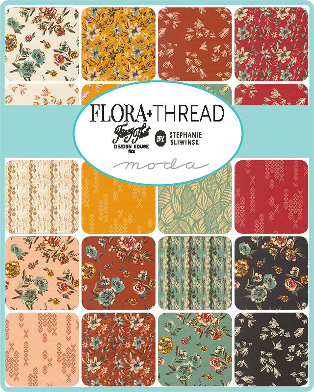 PREORDER Flora & Thread Jelly Roll by Fancy That Design House for Moda Fabrics