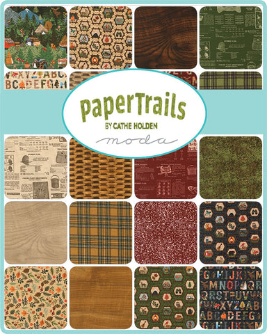 PREORDER Paper Trails Fat Quarter Bundle by Cathe Holden for Moda Fabrics