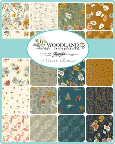 Woodland & Wildflowers Fat Eighth Bundle by Fancy That Design House for Moda Fabrics