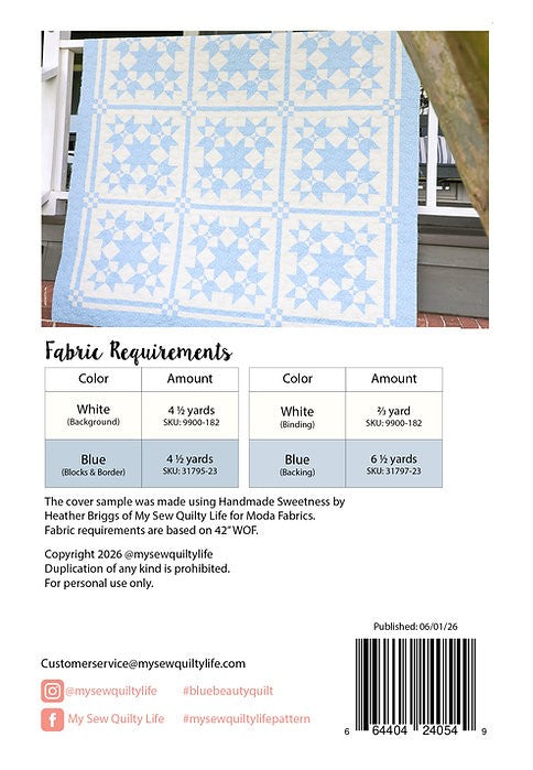 Blue Beauty Quilt Pattern by My Sew Quilty Life