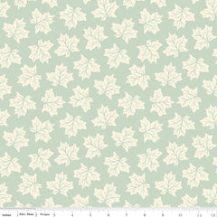 Shades Of Autumn Tea Green Leaves Yardage by My Mind's Eye for Riley Blake Designs