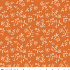 Shades Of Autumn Orange Sprigs Yardage by My Mind's Eye for Riley Blake Designs
