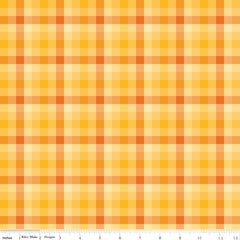 Fall's In Town Gold Checked Yardage by Sandy Gervais for Riley Blake Designs