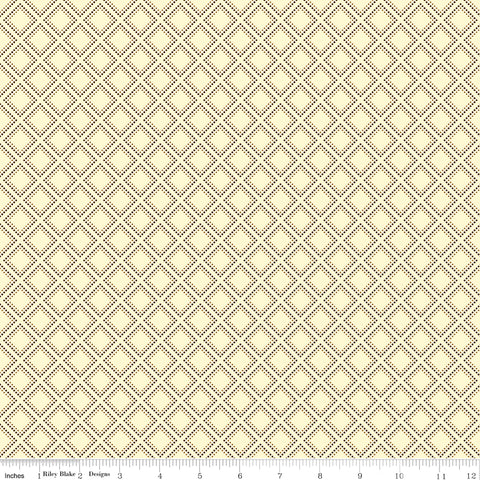 Fall's In Town Cream Grid Yardage by Sandy Gervais for Riley Blake Designs