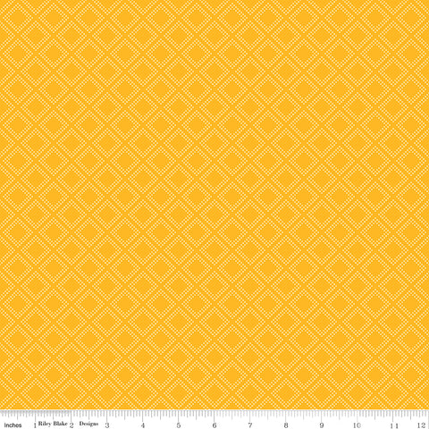 Fall's In Town Gold Grid Yardage by Sandy Gervais for Riley Blake Designs