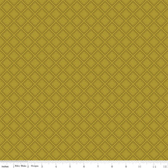Fall's In Town Green Grid Yardage by Sandy Gervais for Riley Blake Designs