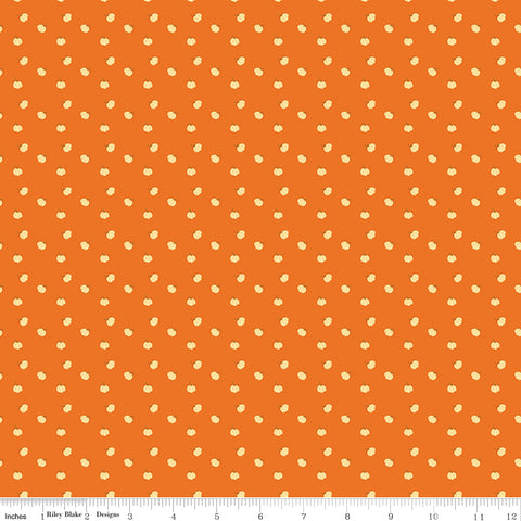 Fall's In Town Orange Pumpkins Yardage by Sandy Gervais for Riley Blake Designs