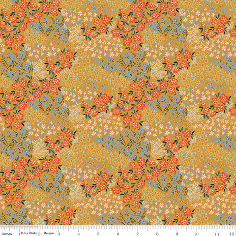 Farmhouse Summer Gold Floral Yardage by Echo Park Paper Co. for Riley Blake Designs